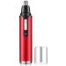 Nose Hair Trimmer USB Rechargeable Electric Ear Nose Hair Trimmer for Men Women Waterproof Ear and Nose Hair Trimmer with Dual Edge Blades Easy to Carry Easy Cleansing Razor Red