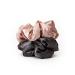 Kitsch Satin Pillow Scrunchies, Hair Accessories, Prevents Frizz and Breakage, Ideal for Overnight Use, Ponytails Buns, Up dos and Braids, All Hair Types, 2 count (Blush/Charcoal)