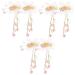 Beaupretty 3 Pairs tassel flower hair clip infant hair accessories pink hair clips infant hair clips ribbon pink hair clips for babies girl hair accessories child flower hairpin Hanfu