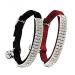 CHUKCHI Cat Collar Soft Velvet Adjustable with Bell 11" for Small Dogs and Cats Black + Red
