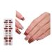 Ruarby Press on Nails for Women Long Coffin Stick on Nails with 3D Butterfly Flower Rhinestones False Nails for Women