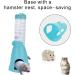 MOACC 125ML Hamster Water Bottle with Stand - Automatic Feeder & Dispenser | No Drip Plastic Hanging Holder for Small Animals - Blue - Buy Online on GoSupps.com