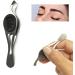 Slant Tip Angled Tweezers - Stainless Steel Precision Eyebrow Tool with Wide Grip - Buy Online on GoSupps.com