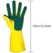 MOODCOME Household Long Sleeve Rubber Gloves Scouring Pad with Sponge Fingers for Kitchen Dish Washing Bathroom Garden Cleaning - Buy Online on GoSupps.com