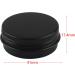 Zeoabsy 10pcs 15ml Matt Black Aluminum Jars Empty Round Doses with Screw Lid for Cosmetics Candles & Ointments + 5 Spatulas & 1 Label - Buy Online on GoSupps.com