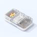 3-in-1 Pill Cutter/Splitter - Ideal for Small/Large Pills with Stainless Steel Blade for Precision. Functions as Grinder Includes Cleaning Brush.(White)