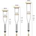Cane Double Crutches Underarm Crutches Fracture Crutches Non-Slip Elderly Young Person Eight Cane Rehabilitation Crutches (Size : 132-152cm) Smooth Sailing - Buy Online on GoSupps.com