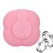 Powder Puff Holder Powder Puff Silicone Container Soft with Buckle Small Storage Box for Bracelet Cotton Pad Powder Puff Jewelry Pink