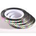 5 Rolls Glitter Nail Art Striping Tape Lines Width 3mm-Striping Tape for Nail Art-Nail Striping Tape Foil-Nail Striping Tape Thick-Nail Striping Tape with Dispenser-Self-Adhesive DIY Nail Art Tape 13