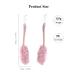 Long Handle Loofah Back Scrubber - Bath Body Brush Sponge (3 Pack, Pink/White/Blue) - Buy Online on GoSupps.com