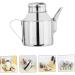 ABOOFAN Sauce Pot Soy Sauce Bottles Steel Container with Lid Water Carafe with Lid Olive Oil Bottle Dispenser Cooking Seasoning Bottle Liquid Stainless Steel Oil Filter Pot Metal 16X13X9.5CM Silver - Buy Online on GoSupps.com