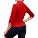 Aurgelmir Women's Casual 3/4 Sleeve V-Neck Golf Polo Shirt - Red, Small - Buy Online on GoSupps.com
