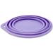 Silicon Dog Bowl with Carabiner Hooks - 250ml Water & Food Bowl for Dogs & Cats (Lilac) - Buy Online on GoSupps.com