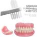 Minkissy 9 STK Double-Sided Toothbrush for Dentures | Prosthesis Cleaning Accessories - Hard Plastic Multi-Layer Design - Buy Online on GoSupps.com