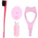 Hair Dressing Curler Face Cleaning Brush Eyebrow Brush Eyelash Assistant Women Beauty Set Pink - Buy Online on GoSupps.com