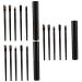 Baluue 15 Pcs Eyeshadow Brush Kit Eyeshadow Brush with Case Cosmetic Tools Liner Brush for Eyes Black