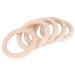 ZPHYD set with 20 handmade bite rings made of wood for DIY jewelry and handicraft projects- natural biting accessories for toddlers (65mm)