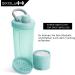 SXQLYH 600ml Stainless Steel Protein Shaker Bottle with Storage | BPA-Free Shake Cup & Stirring Ball for Gym Fitness & Nutritional Supplements - Green - Buy Online on GoSupps.com