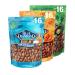 Blue Diamond Almonds Bold Variety Pack - Salt N' Vinegar Habanero BBQ and Wasabi & Soy Sauce Flavored Snack Nuts 16 Oz Resealable Bags (Pack of 3)