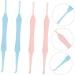 KALLORY 4 Pcs Double-Headed Spiral Ear Spoon Ear Cleaning Tools Kit - Random Color, 10x0.8x0.8cm - Buy Online on GoSupps.com