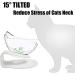 Raised Cat Bowl with Stand Tilted Cat Bowl for Kitten Elevated Cat Bowl Anti Vomiting Plastic Transparent Cat Food Water Bow (Three Bowls) - Buy Online on GoSupps.com