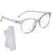 KINDOYO Blue Light Blocking Glasses - Women Men Anti Eyestrain Reading Glasses Gaming Eyewear Lightweight Transparent Frame Glasses Clear Lens Classic Eyeglasses Grey
