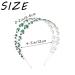 Flatser Green Crystal Bridal Headpiece | Double Layer Silver Rhinestone Wedding Headband for Women - Buy Online on GoSupps.com