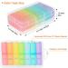7 Day 2 Times a Day Travel Pill Box Organizer - Large Portable AM PM Weekly Medicine Storage with 14 Compartments - Rainbow - Buy Online on GoSupps.com