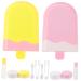 Homsfou Box with 2 sets of contact lens container mirror film contact lens organizer enchanting lens organizer Small case for lens holder colored contact lenses glass ice cream