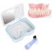 Ververt Touch Denture Box with Mirror - Durable Storage Case for False Teeth 4.7 x 3.5 Inches White & Clear - Ideal Denture Storage Solution - Buy Online on GoSupps.com
