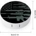 Gun USA Flag Black Round Case For Contact Lens Kit Storage Box with Mirror Printed - Buy Online on GoSupps.com