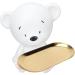 Ververt Touch Jewelry Layer Tray - Exquisite Rings & Necklaces Organizer Elegant White & Gold Jewelry Storage Bowl 20.3 x 15.2 cm - Buy Online on GoSupps.com