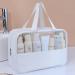 4PCS Clear Toiletry Travel Bags - Waterproof PU Makeup Bags for Men and Women - Portable Airport Cosmetic Pouches - White - Buy Online on GoSupps.com