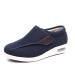 Ladies Memory Foam Diabetic Slippers Adjustable Arthritis Swollen Feet Wide House Shoes Comfy Non-Slip Edema Slipper for Women 8 Blue