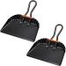 Lizusidtsy 2Pack 12 Inch Black Metal Dustpan Dust Pan Dustpan for Indoor Outdoor Fireplace Industrial Commercial Use - Buy Online on GoSupps.com