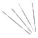 Toyvian Lot de 4 B tonnets D Agitation en Acier Inoxydable Spatules Cosm tiques Multifonctions Tailles Hexagonale Octogonale et Ronde Accessoires Manucure et Maquillage Professionnels