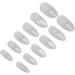 False Nails Tips Multi Size Full Cover Ultra Thin Clear Nail Tips Semi Frosted for Home DIY (11#) - Buy Online on GoSupps.com