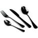Kitchen Silverware Cutlery Set Shiny Stainless Steel 4Pcs Flatware Set for 1 Restaurant Tableware Dinnerware Black Utensil Set Steak Knife Set Spoon/Fork/Teaspoon/Straws/Brush/Bag 1 Black 4pcs/Set - Buy Online on GoSupps.com