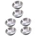 Ciieeo 6 Pcs Dish Soy Sauce Bowl Stainless Steel Household 7X7X2CMx3pcs Silverx3pcs