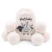 Raffaelo Wool Ball, Wool Dryer Balls XL Premium Reusable Natural Fabric Softener Pet Fur Hair Remover - Set of 6PCS (White)