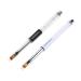 MUOBOFU 2pcs Ombre Nail Brushes Kolinsky Bristles Rhinestone Handle Professional Gradient Manicure Tools Acrylic Pens Drawing Painting Diy Home Salon Halloween Black&White