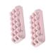 FELTECHELECTR 2pcs 18 Egg Food Trays Can Organizer for Fridge Container Refrigerator Jar with Cover Pink 30X15cm