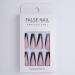 Xerling Gothic Black V Shape Nail Tips - 24 Pcs French Coffin Ballerina Press-on Nails for Women | Stylish Nail Art Kit - Buy Online on GoSupps.com