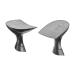 HARFINGTON 1pair Heel Repair Replacement 1.81"x2.2" High Chunky Heel DIY for Women Shoe Black