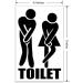New Toilet Sticker Bathroom Sign | Funny Door Decals for Washroom Decor - Buy Online on GoSupps.com