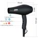 Professional Ionic Infrared Hair Dryer 1875W - Black Blow Dryer with Diffuser & Concentrator for Curly Hair - Buy Online on GoSupps.com