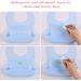 Vicloon Silicone Baby Bib 2PCS | Waterproof Baby Feeding Bibs with Fork Spoon | Adjustable & Easy to Clean | Wide Food Catcher Pocket | Unisex Toddler Bibs - Blue-Dark Green - Buy Online on GoSupps.com