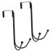 Levemolo 2pcs Hangers Hook Wreath Hanger Hat Hanger Door Hanger Door Towel Hanger Key Case Cupboard 17.00X9.00X8.00CM Black