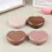 Rudfuz Heart Contact Lenses Case | Portable Mini Eye Care Container for Travel | Single-Color Coffee Milk Tea Design - Buy Online on GoSupps.com