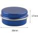Travel bottlingtravel pots for cream small pots with lids 48 PC 10ml Blue Empty Round Aluminium Tins with Screw Lids Storage Jars Cosmetics Containers Pots with 6 Spatula (Color : Blue Size : 15ml) - Buy Online on GoSupps.com